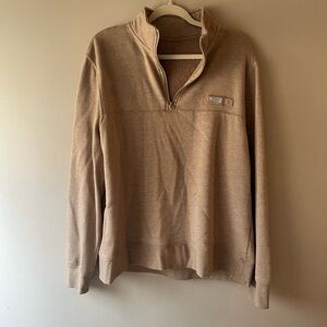 Ocean + Coast Men's Quarter-Zip Pullover Sweater - Tan